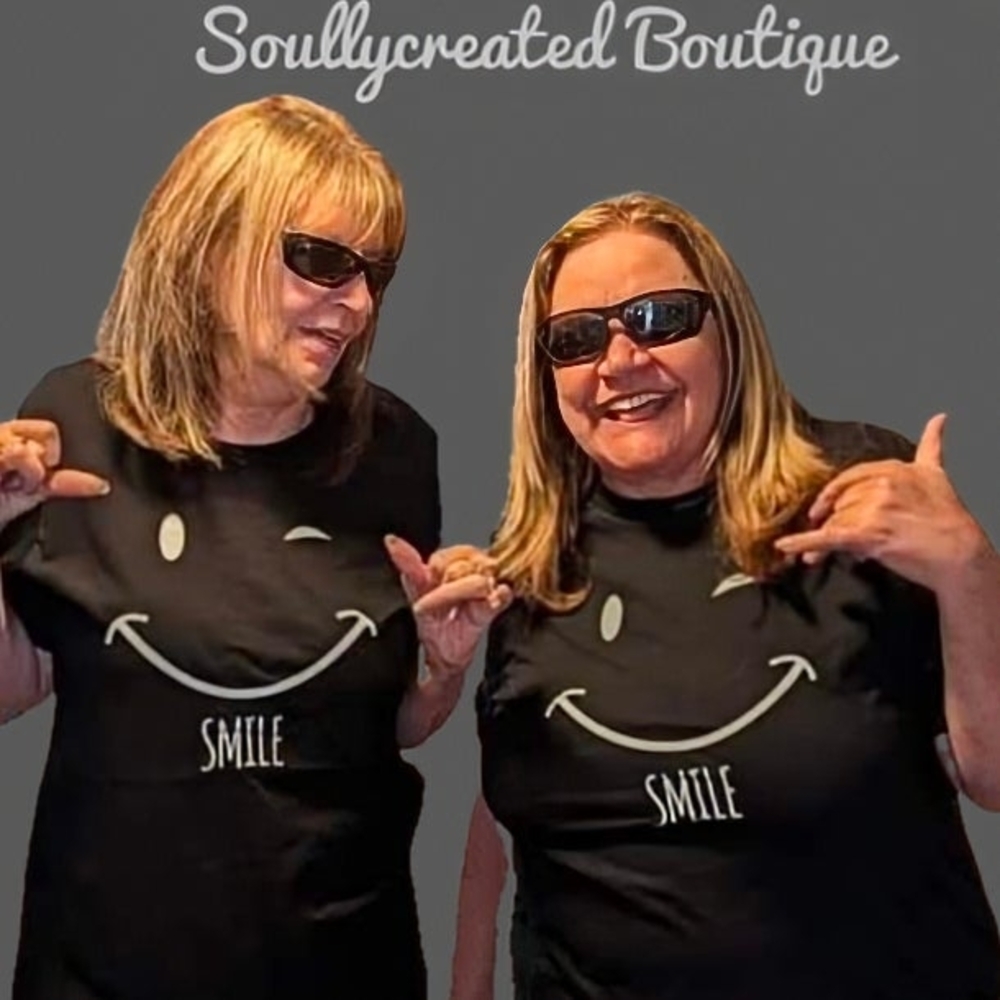 Black Smile Wink Graphic T-Shirt
